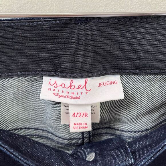 Isabel Maternity Womens Jegging Jeans 4/27R Dark Wash Under Belly Skinny Stretch - Picture 5 of 6